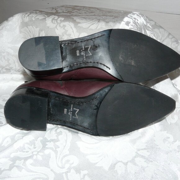 MARC FISHER LTD Womens Leather Point Elastic Slip-On Ankle Boots Mulberry Size 7 - Picture 9 of 9